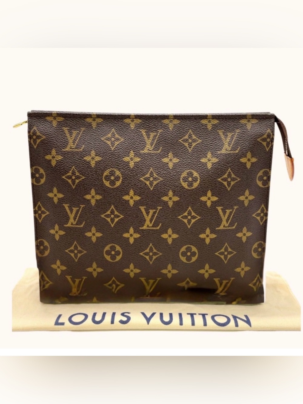 Louis Vuitton Monogram Toiletry Pouch with Dust Bag Very Clean